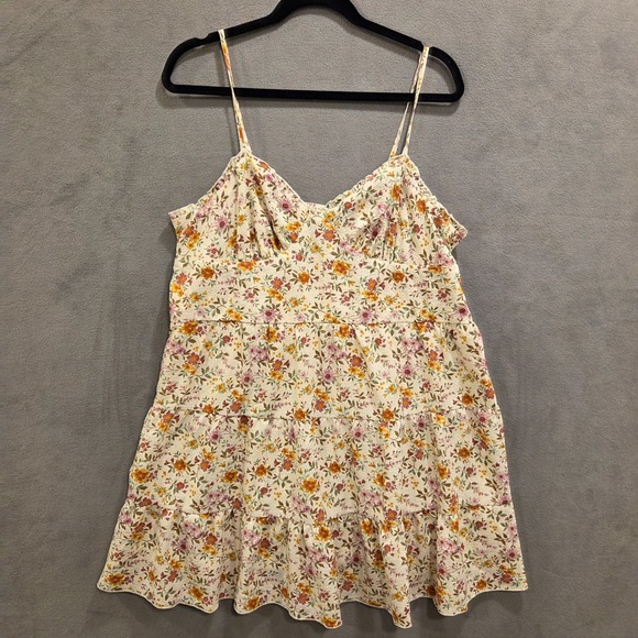 No Boundaries Dresses & Skirts - Floral Babydoll Tiered Ruffle Sundress Dress Women's Size XXL Cottage Bloomcore